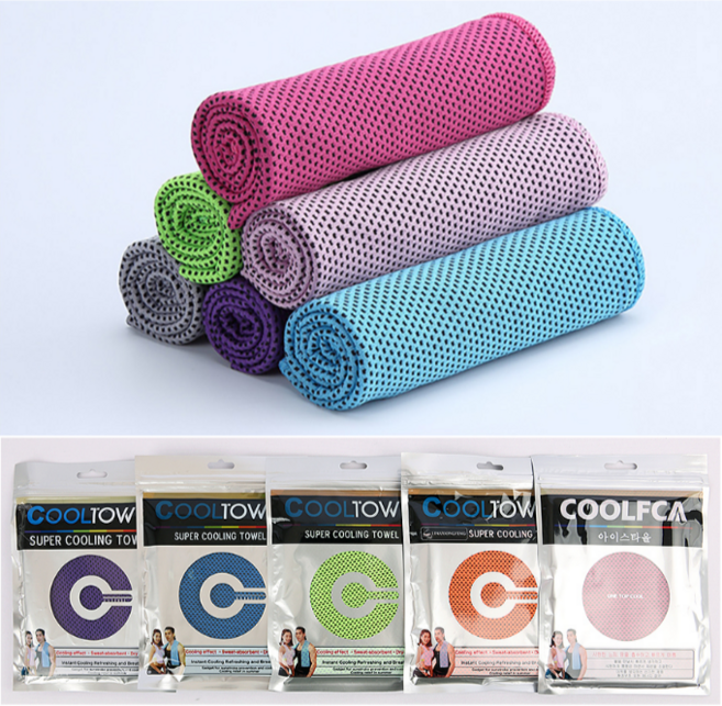 초경량 스포츠 냉감 쿨타올, 3개, 블루