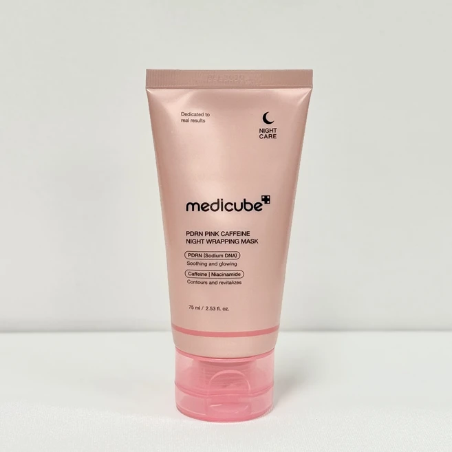 메디큐브 PDRN 핑크 카페인 랩핑 마스크, 1개, 1개입 - 쿠팡