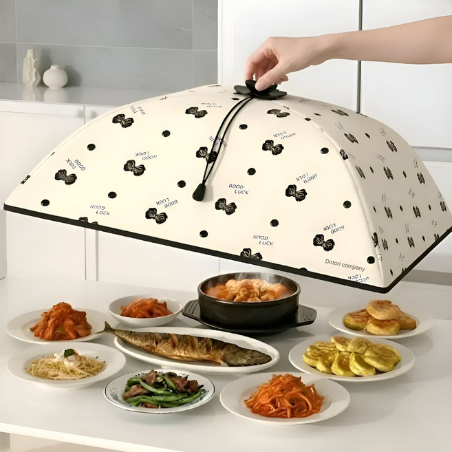 도토리컴퍼니 상보 원터치 밥상 보온 음식덮개, 1개