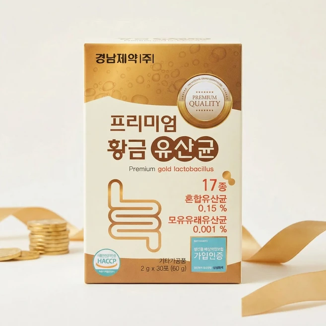 경남제약 프리미엄 황금유산균 2g x 30포, 1개, 60g - 쿠팡