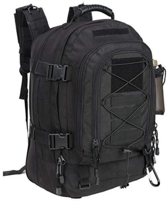 크로스보더 아웃도어 전술 등산 배낭 밀리터리 트래킹 백팩 다용도 대용량 전술 백팩, 블랙