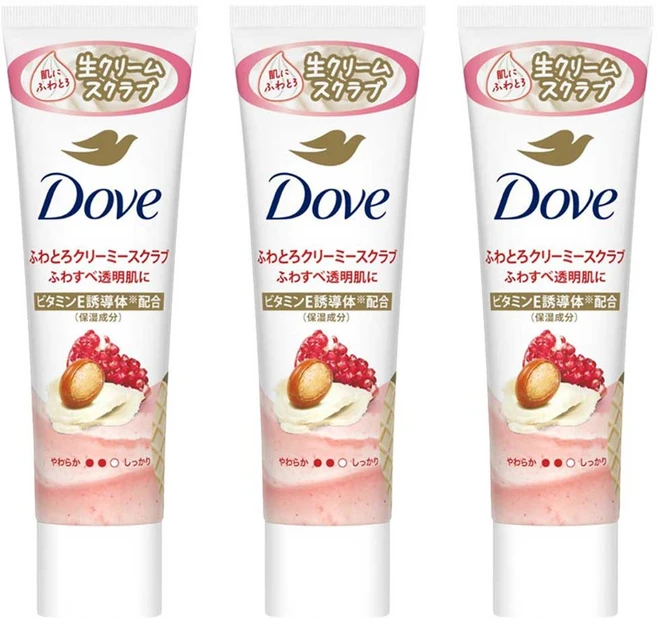 도브 퐁신걸쭉 크리미 스크럽 석류 & 시어버터, 50g, 3개 - 쿠팡