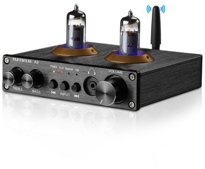 블루투스앰프 PJ.MIAOLAI 진공 바일 튜브 프리앰프 6K4 NE5532 OP AMP AUX 블루투스 5.0 USB RCA HIFI 스테레오 미니 헤드폰 16-300ohm, 01=US Adapter, 1.US Adapter