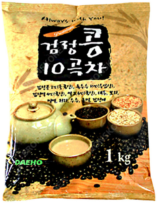대호 검정콩 10곡차 자판기용 율무차, 1kg, 12개