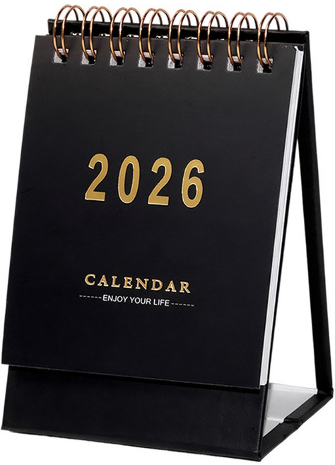 모던앳 2026 미니 탁상 달력, 1개, 블랙