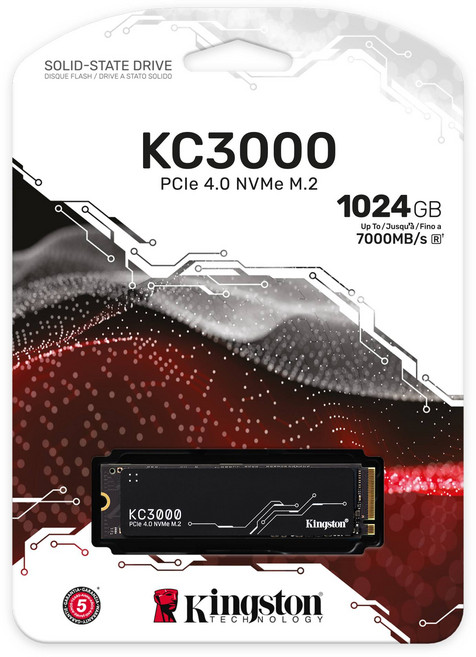 Kingston KC3000 PCIe 4.0 NVMe M.2 1024GB 固態硬碟