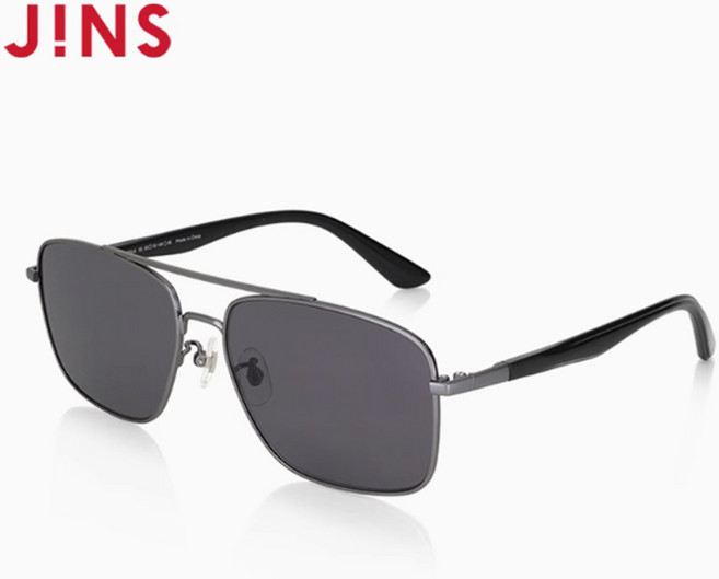 진즈 JINS 남성 파일럿 보잉 선글라스 사각 레트로 실버테 골드테 MMF24S020