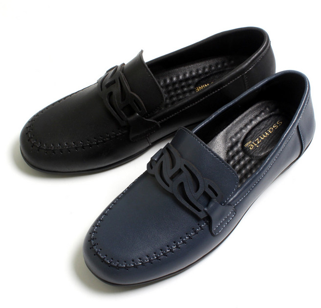 마이슈 발볼넓은 소가죽 여성로퍼 컴포트화 미끄럼방지 쿠션 여자단화