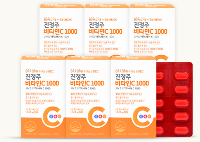 진정주 비타C1000 1100mg, 100정, 8개