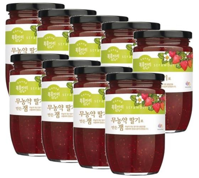 복음자리 무농약 딸기쨈, 500g, 9개