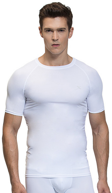 기어엑스 남성용 고급 여름 반팔라운드넥 냉감 언더레이어 상의