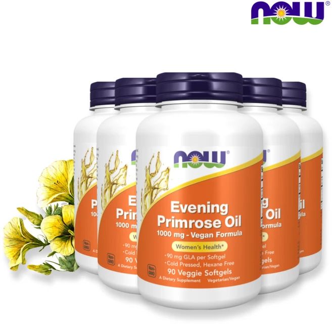 [5세트] 나우푸드 달맞이꽃 종자유 1 000mg 식물성 90 소프트젤 감마리놀렌산 GLA, 90정, 5개 - 쿠팡
