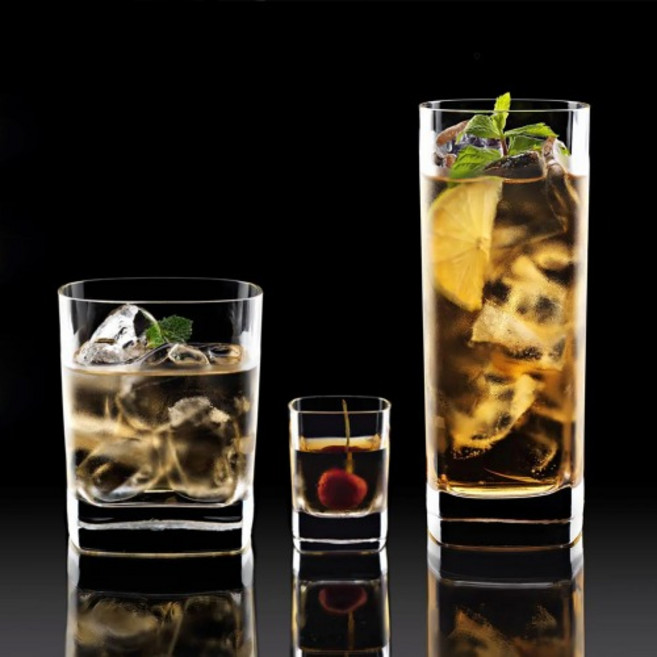 루이지 보르미올리 스트라우스 스퀘어 유리잔, 온더락잔, 1개