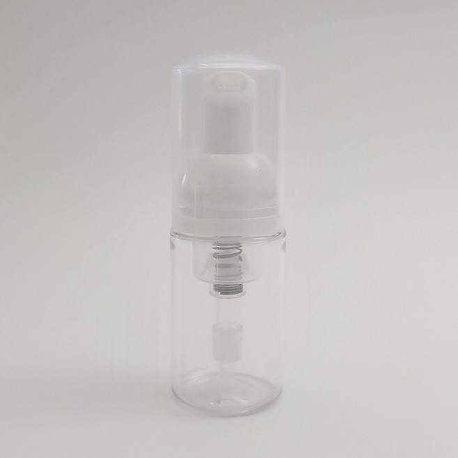 거품펌핑용기 30ml 휴대용, 10개, 백색펌프 투명용기