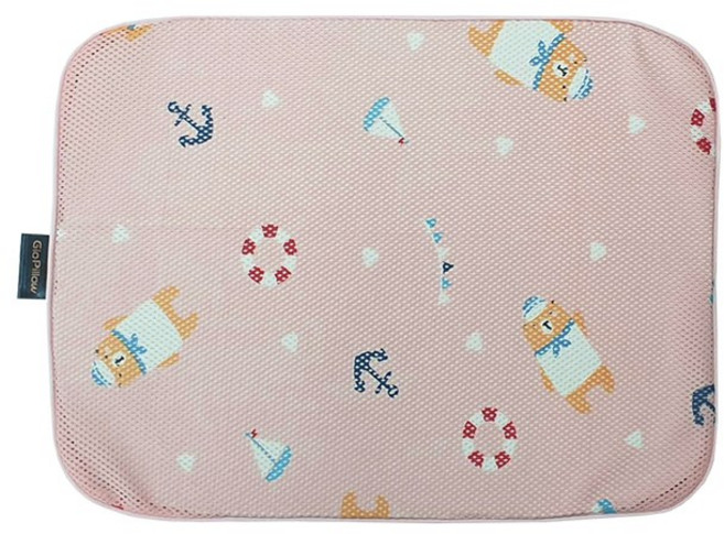 지오필로우 유아용 베개속 + 베개커버 + 기능성 커버, 핑크베어 + 기능성 커버