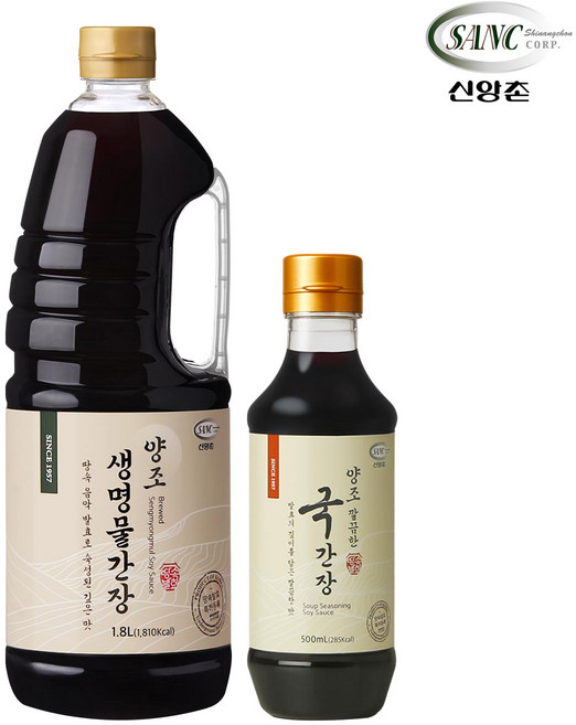 신앙촌 양조 생명물간장 1.8L 깔끔한 국간장 500mL 본사직영, 1개, 2.3L