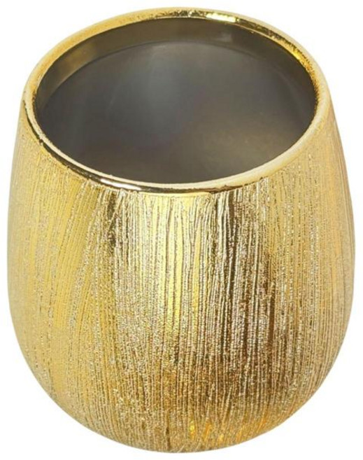 GHSHOP 칫솔 치약 홀더 욕실 텀블러 가벼운 메이크업 브러시 컵 방수 재사용 가능한 욕실 카운터 주최자, 9x9cm, 세라믹, 금