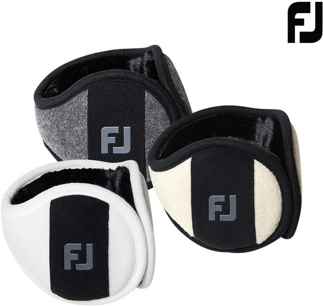 [아쿠쉬네트코리아정품] 풋조이 24년 신상품 남녀공용 방한 이어워머 귀마개, 화이트/블랙, 1개