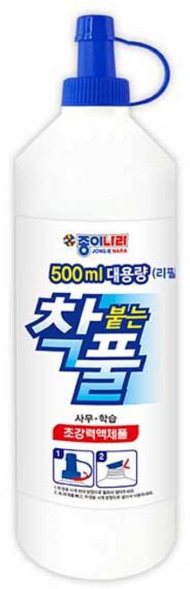 종이나라 대용량 착붙는 풀 500ml, 단품, 단품