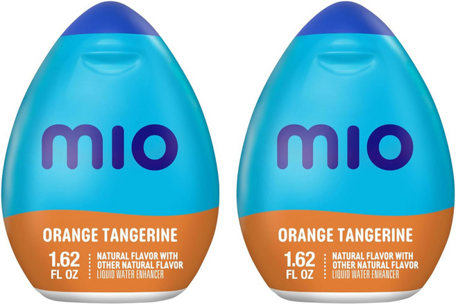 미오 액상 water 인핸서 - 24회 제공량 + 비타민 MiO Liquid Water Enhancer - makes 24 servings + Vitamins 1.62 oz, 1개, orange, Pack of 2