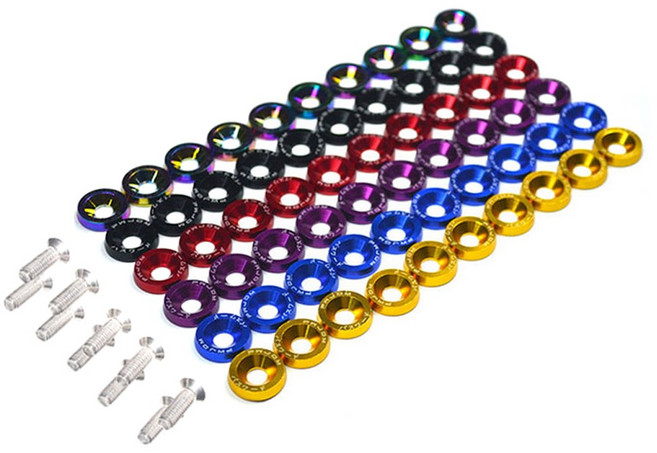 데일리쇼핑 자동차 휀다 엔진룸 와샤 세트 드레스업 볼트 마감 엔진, 카멜, 2개