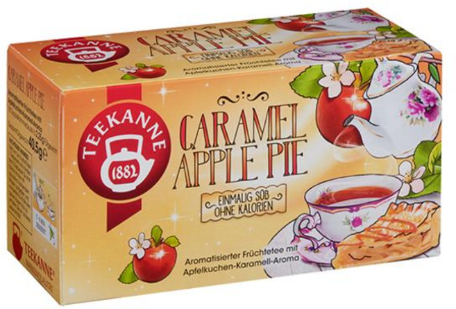 독일 티칸네 카라멜 애플 파이 과일차 티백 Teekanne, 20개입, 4개