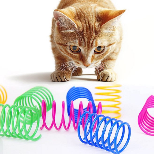견행묘행 고양이 스프링 장난감 사냥놀이 행동유발 토이, 4개, 혼합