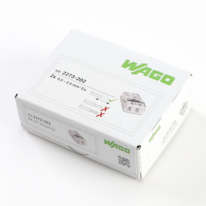 와고커넥터 2273-202 2P 전선 연결 전기자재, 100개