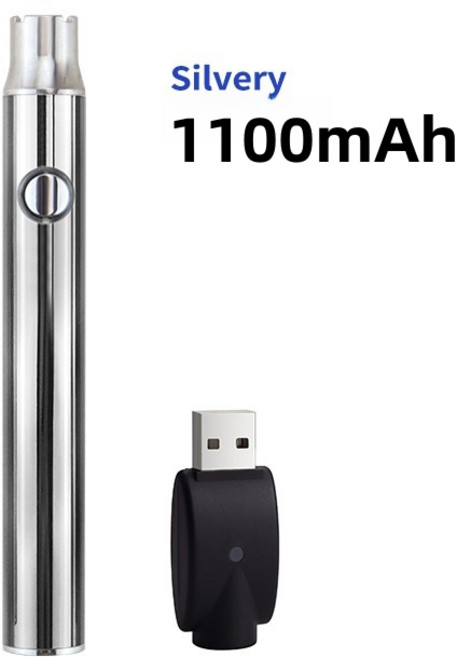 USB充電式電烙鐵 1100mAh 大容量可調溫電焊筆, 1個, 【1100mAh】-銀色（不帶烙鐵頭）