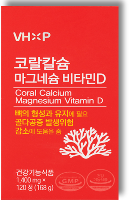 코랄칼슘 마그네슘 플러스 비타민D, 120정, 1개