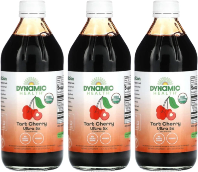 5배농축 원스데일리 타트체리 다이나믹 헬스 울트라 5x 주스 농축액 Dynamin Healthy Tart Cherry, 473ml, 3개 - 쿠팡