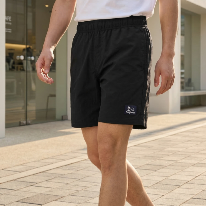 HALOPICK 남여공용 가벼운 밴딩 반바지 비치웨어 팬츠