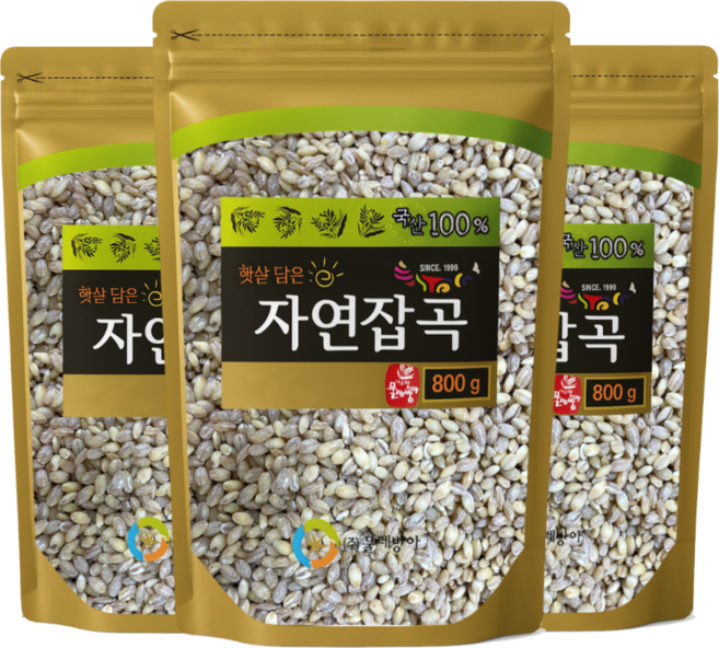 국산 겉보리쌀 2.4kg, 800g, 3개