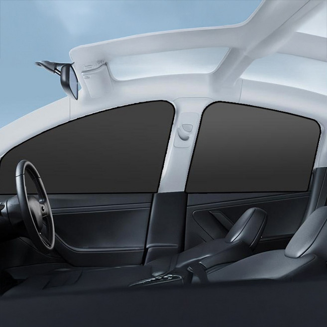 볼체 차량햇빛가리개 차 암막 차박 커튼 자석 1초 설치 (앞 뒷좌석 4P), 4개