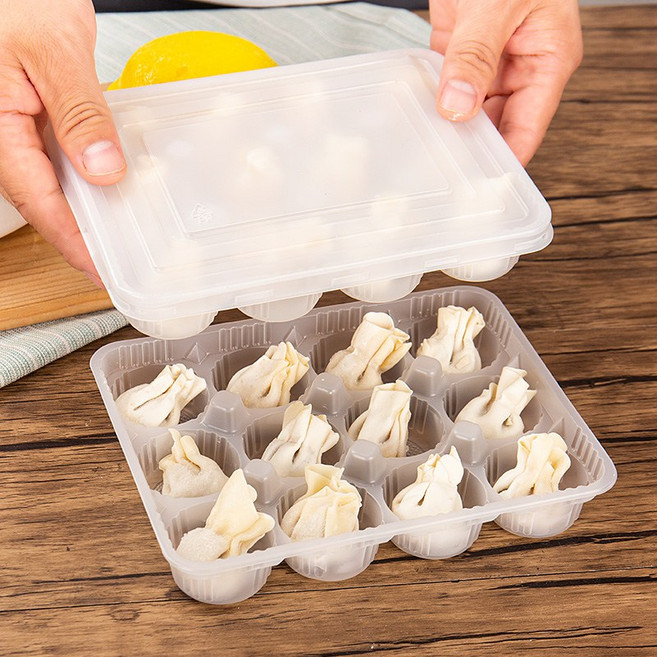 12구 찹쌀 떡 송편 경단 만두 포장 케이스 용기 100개, 한개옵션1