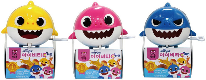 핑크퐁 아기상어 아이비타C+태엽놀이장난감(랜덤발송) gas+598jp, 1, 1