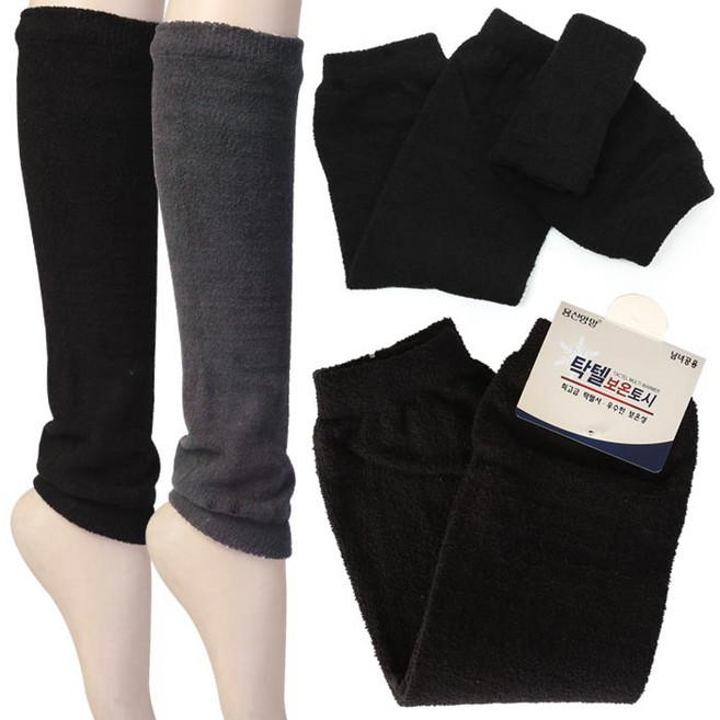 소고시조아 극세사 레그워머, 블랙