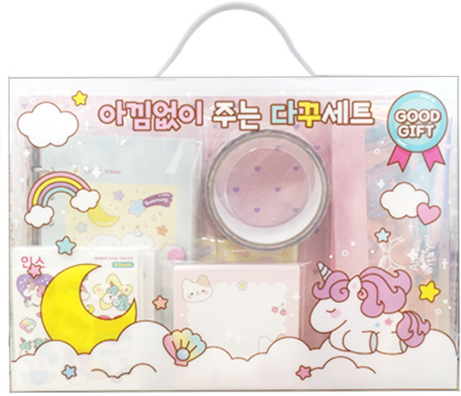 아낌없이 주는 다꾸세트/ 다이어리+랩핑지+인스+떡메+박테+필통