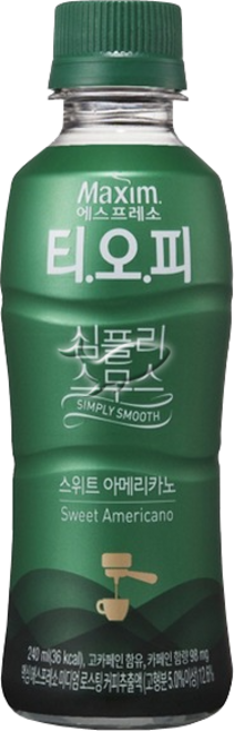 맥심 티오피 심플리스무스 스위트아메리카노 240ml, 1개