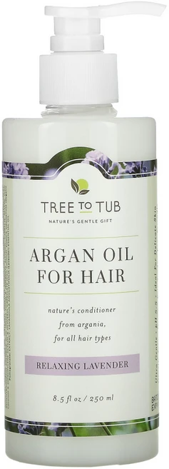 Tree To Tub 건조한 모발 민감한 두피용 보습 아르간오일 컨디셔너 릴랙싱 라벤더 250ml, 1개 - 쿠팡