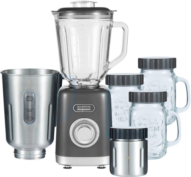 [am] 에이엠 파워 멀티블렌더 BL500AB 세트(+유리컵자 3개+스테인리스 컨테이너), 브라운