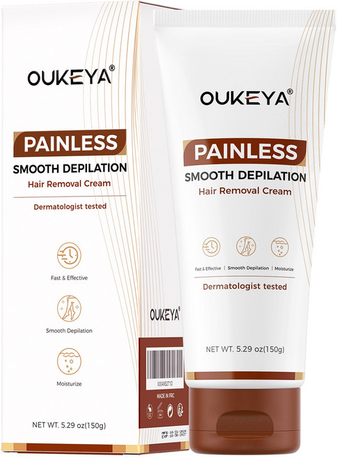 OUKEYA[저자극성/무통]민감한 피부를 위한 천연 유래 제모 크림