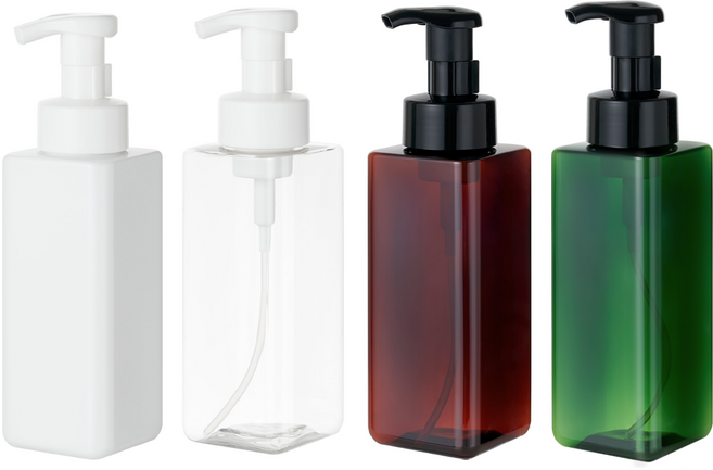 오베드 사각 거품용기 공병 리필용기 500ml(4가지 색상 단품), 그린, 1개