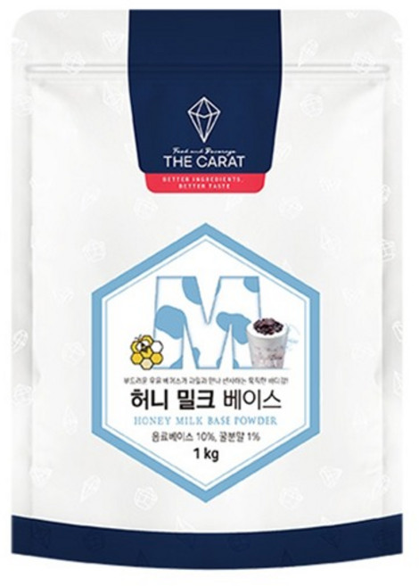 더캐럿 허니 밀크 베이스 파우더 1kg I 가정용/카페용 대용량 허니밀크라떼 분말, 1개, 1개입