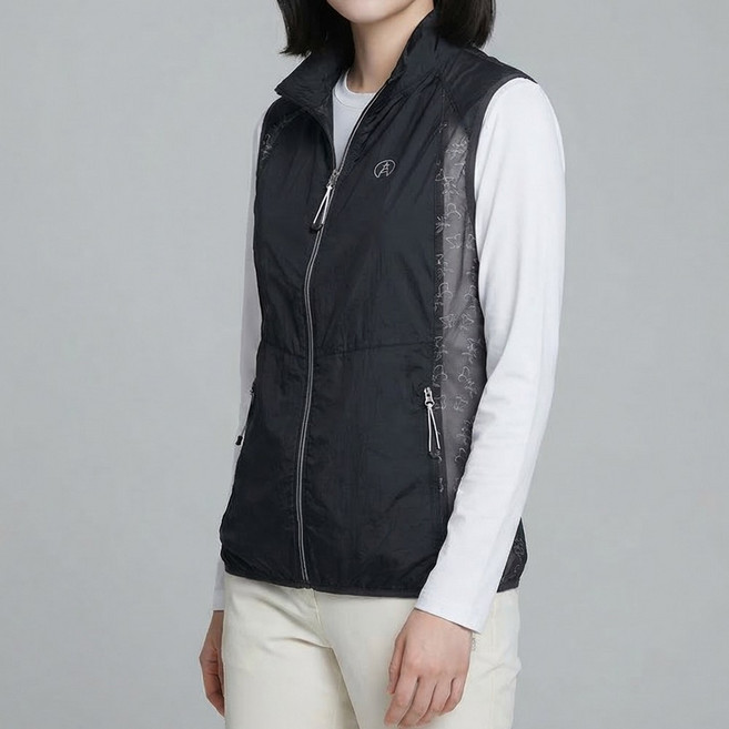 한여름까지 시원하게 여성 초경량 메쉬 바람막이 조끼 (95~110) 골프 등산 아웃도어 빅사이즈 MBVW538