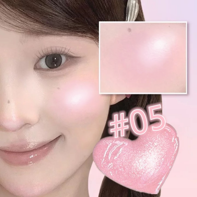 물광블러셔 얼굴 하이라이트 블러셔 크림 블러셔 메이크업 꺼진얼굴보정 하이라이트, 2개, 베이비핑크