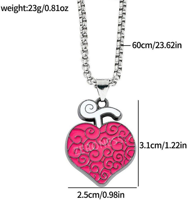 애니메이션 원피스 악마의열매 펜던트 패션목걸이 멋진 수제 에나멜