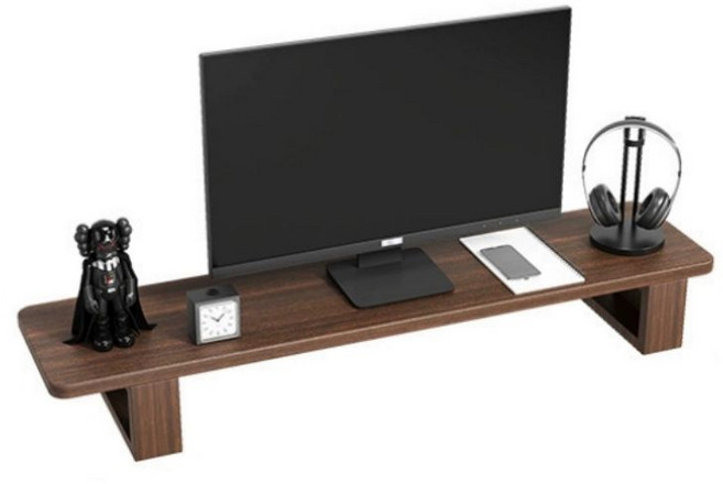 긴 모니터받침대 1200 원목 듀얼 오크 월넛 120cmx30cm