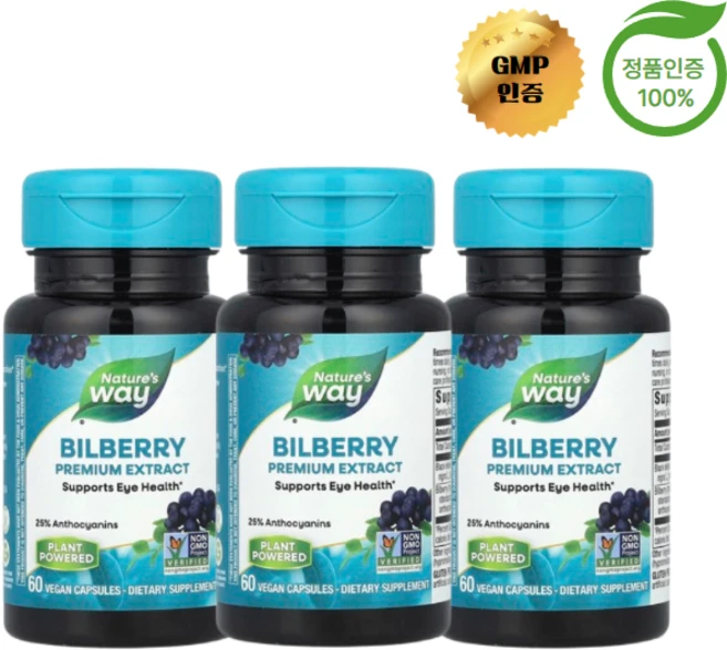 2+1 네이처스 웨이 빌베리 프리미엄 추출물 60정, 3개 - 쿠팡