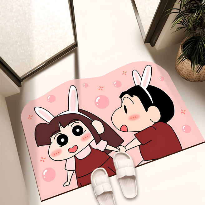 귀여운 인물 욕실 발매트 규조토 발매트, 짱구는 못 말려요 13